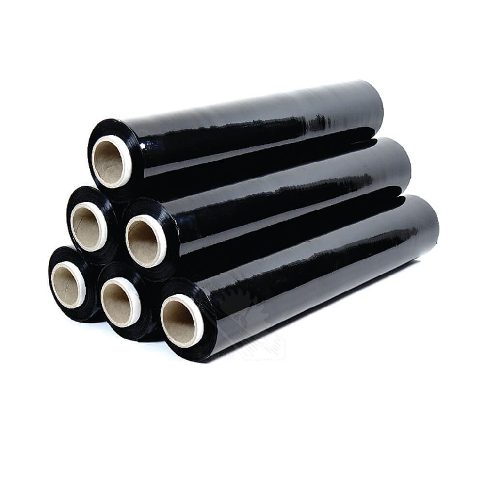 Folia stretch czarna 23 mic - 2,5 kg