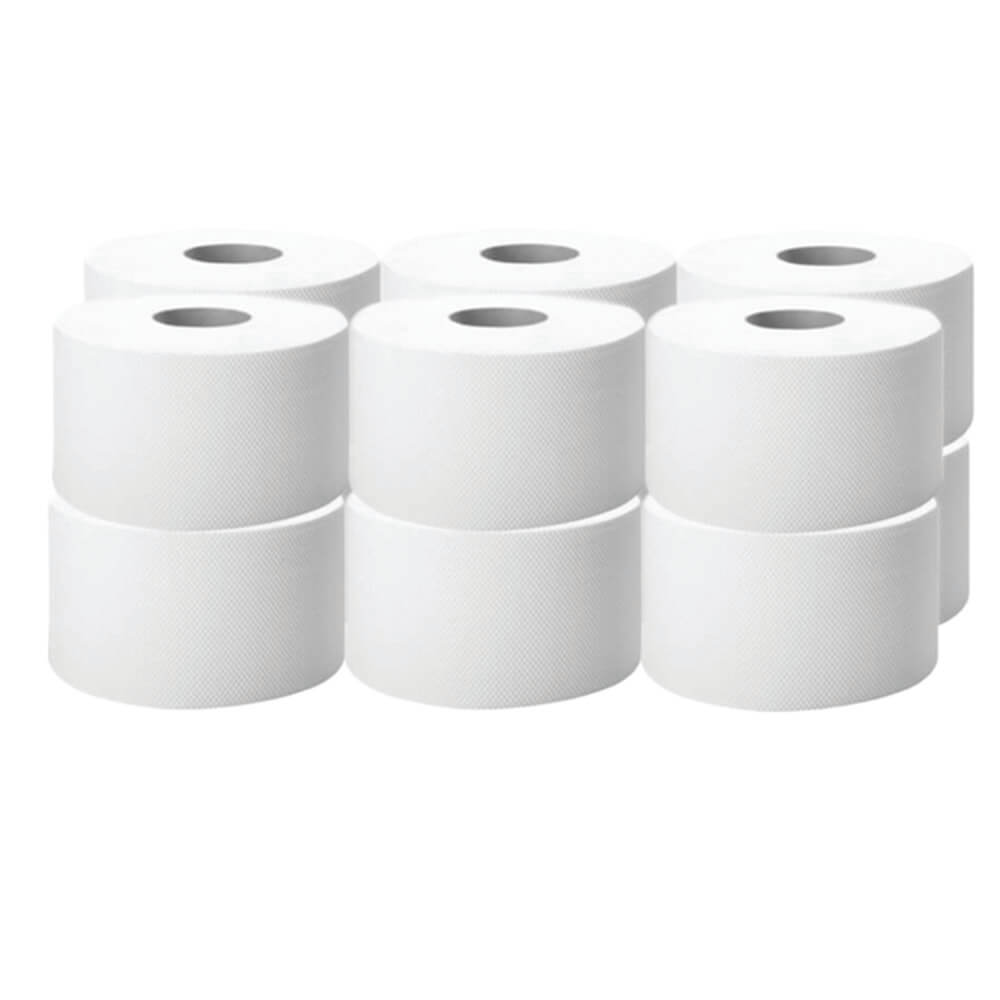 Papier toaletowy Jumbo Velvet Care biały celuloza, 100m, 2-warstwowy 800 listków - 12 rolek