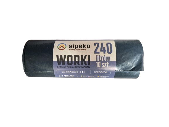 Worki na śmieci uniwersalne Sipeko 240l 10 szt.