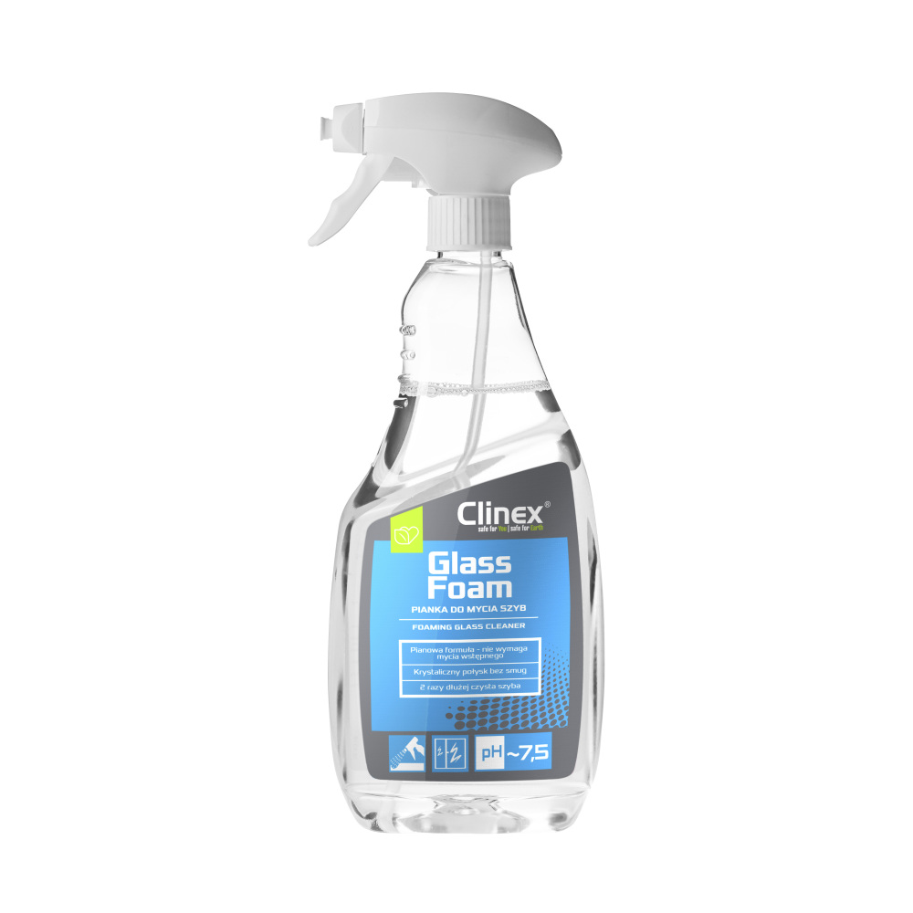 Clinex Glass Foam Pianka do mycia szyb 650ml