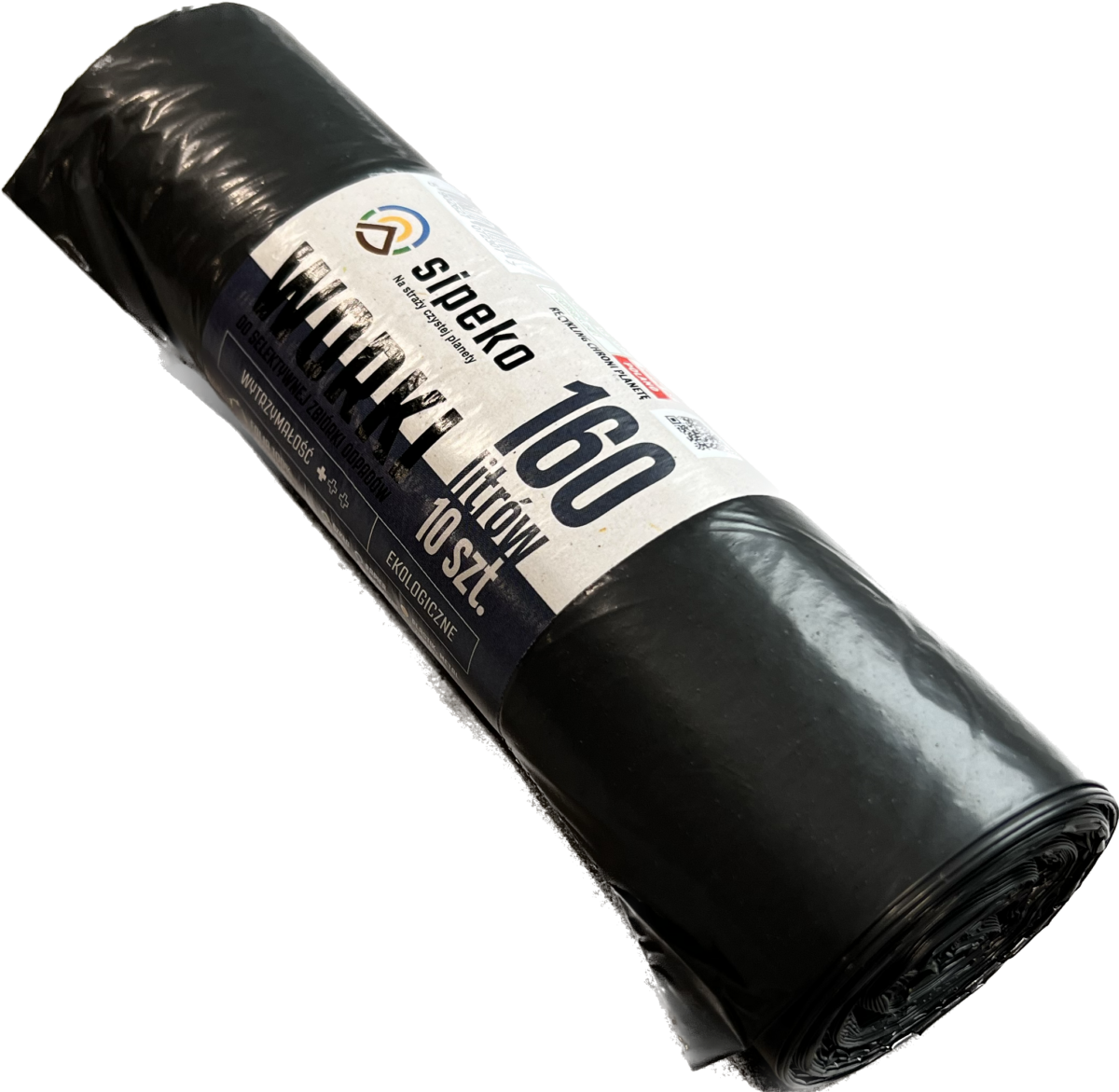 Worki na śmieci 160l 10szt mocne LDPE Sipeko