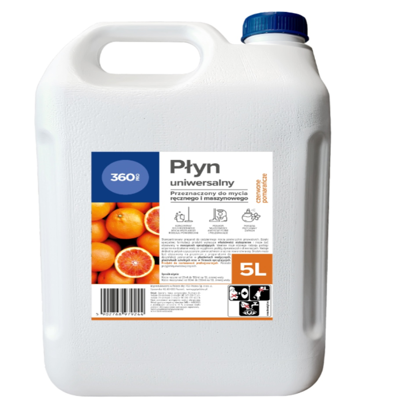 Płyn do mycia uniwersalny 5L do mycia ręcznego i maszynowego, Czerwone Pomarańcze