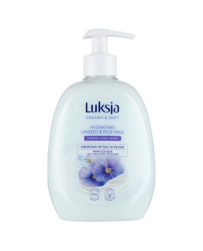 Luksja Creamy Soft Kremowe mydło w płynie Len i Mleczko ryżowe 500 ml