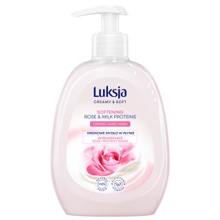 Luksja Creamy & Soft Wygładzające Kremowe Mydło w płynie Róża & Proteiny Mleka 500ml