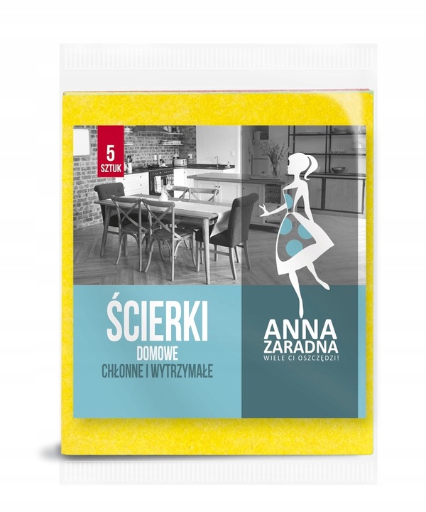 Ścierki domowe SUPER CHŁONNE I WYTRZYMAŁE 5szt Anna Zaradna