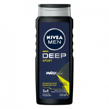 NIVEA MEN Żel pod prysznic 3w1 DEEP SPORT, 500 ml