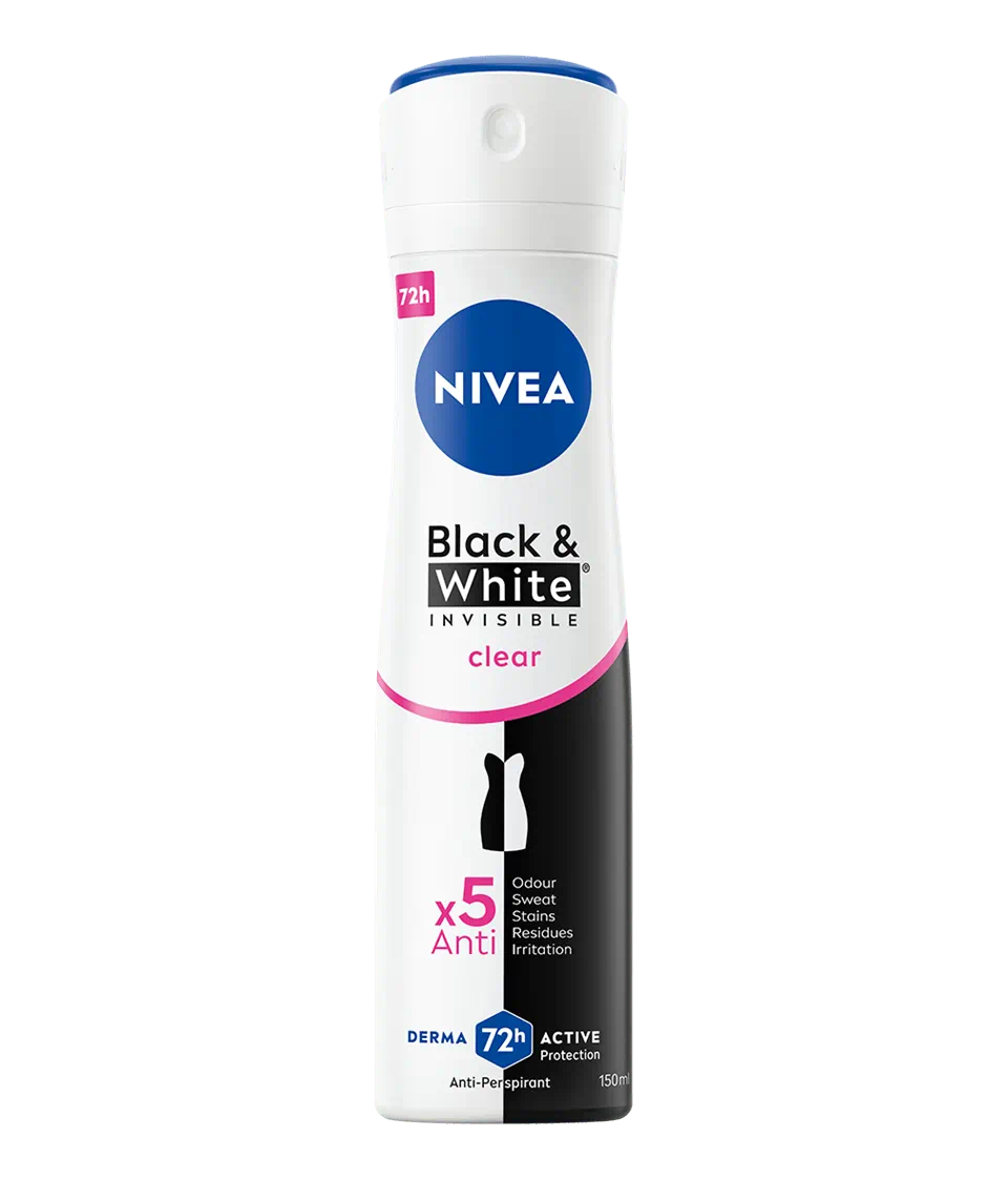 Black&White Invisible Clear Antyperspirant spray