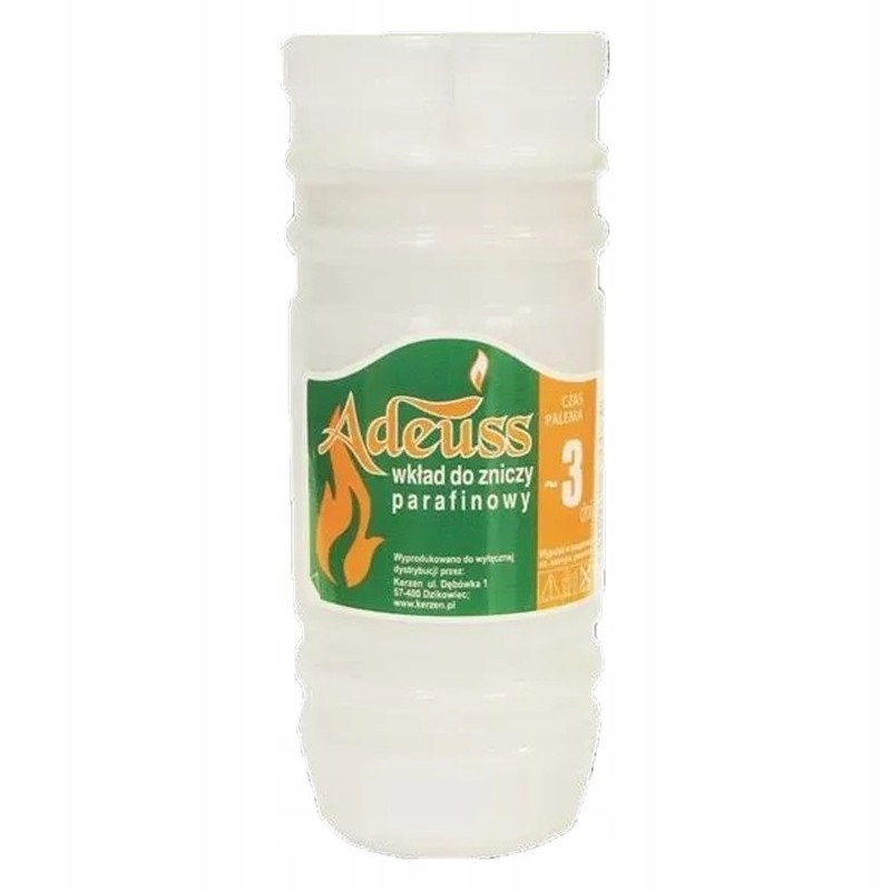 WKŁAD DO ZNICZY PARAFINOWY ADEUSS 3DNI